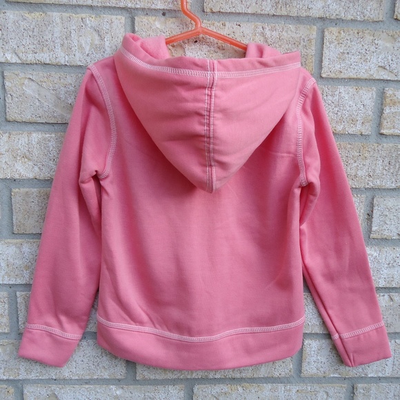 SIZE 5. NWT. DKNY girl’s pink hooded sweatshirt. - Picture 2 of 8